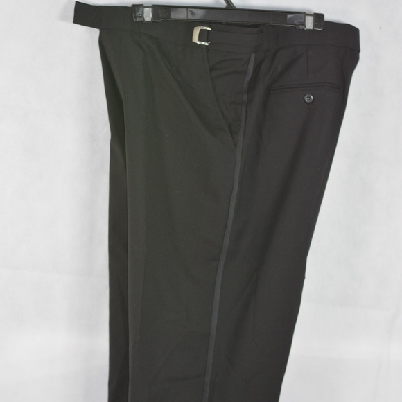 100% Wool Tuxedo Pants SZ 34L CSS - Picture 2 of 5